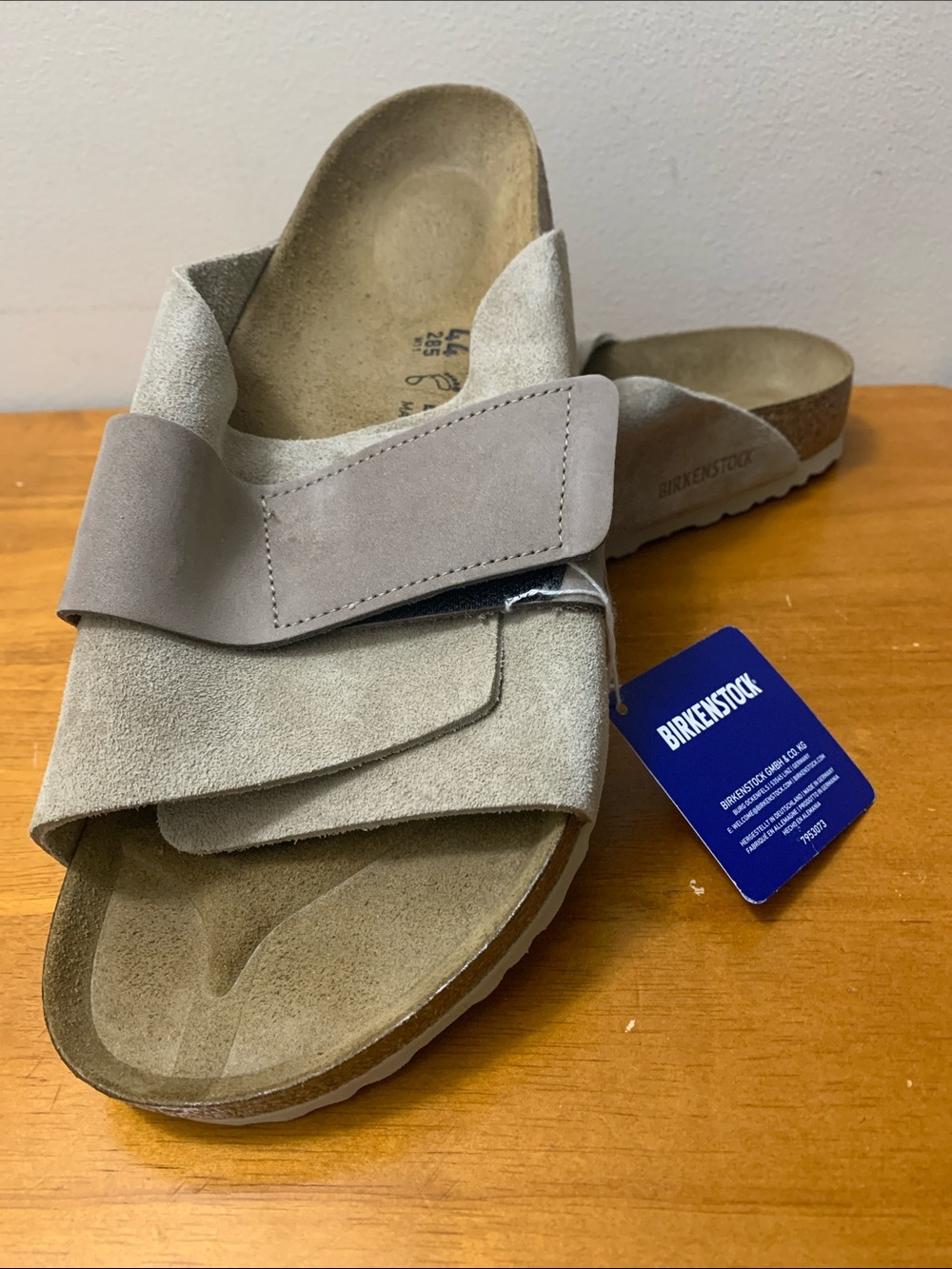 Birkenstock Kyoto - Nubuck-Suede Leather Sandal In Taupe Sz 44/US M11 NIB